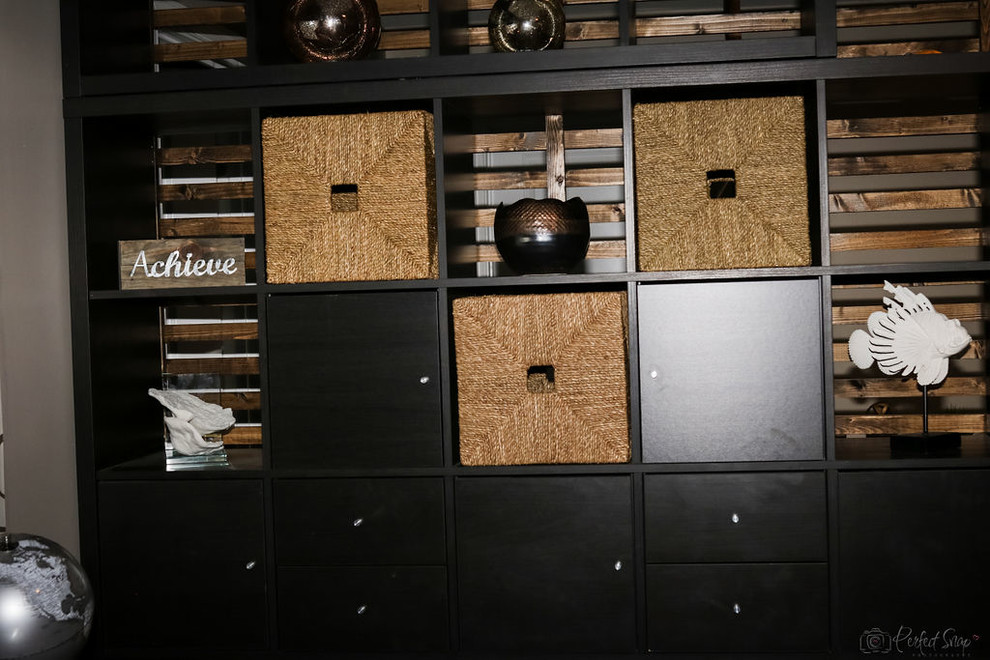 Example of a transitional home design design in Charlotte
