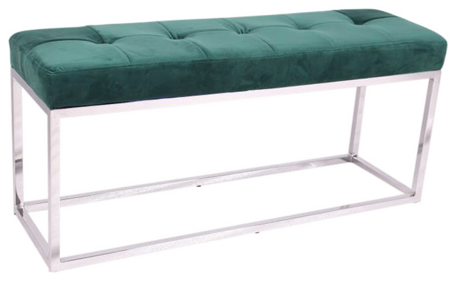 Upholstered Metal Bench Contemporary Upholstered Benches By