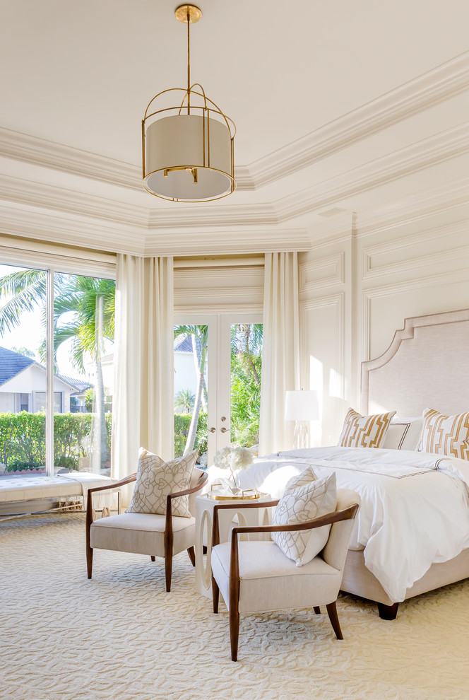 Inspiration for a classic bedroom in Miami.