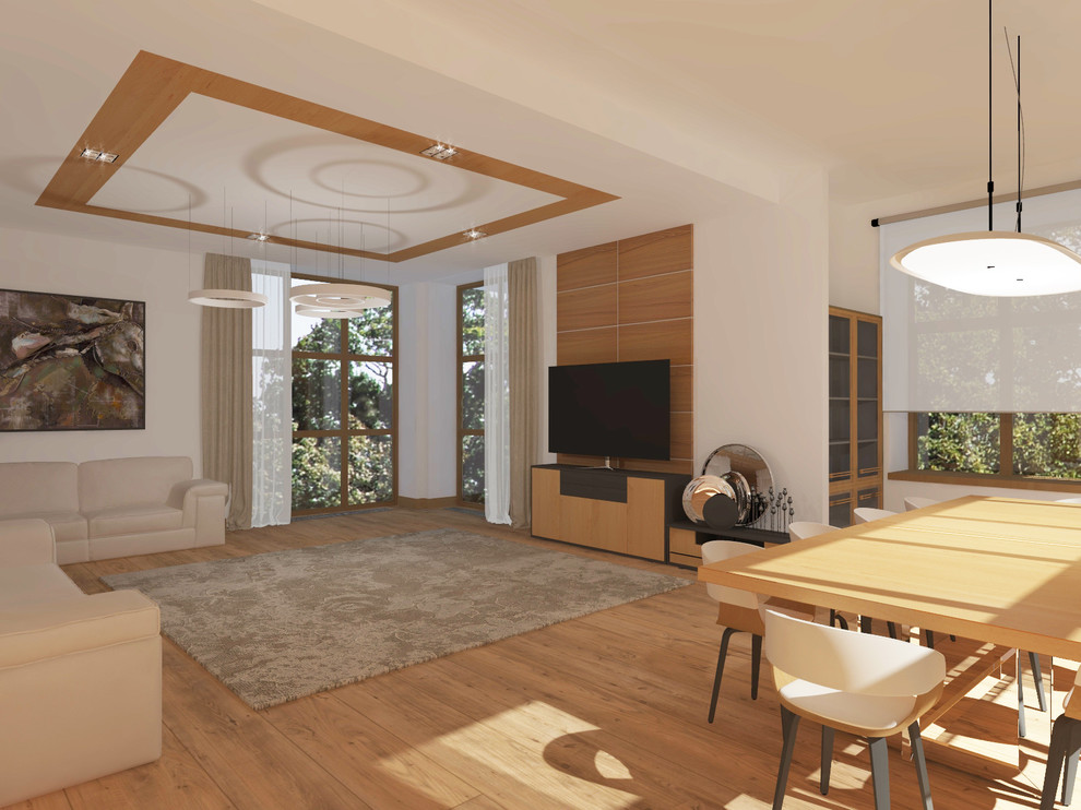 Дом на рельефе в стиле Райта