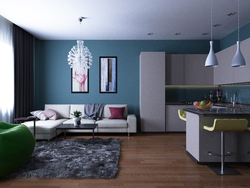 Однокомнатная квартира-студия для молодой семьи