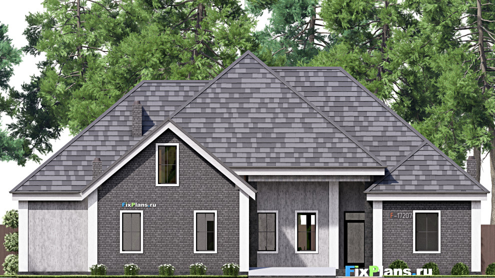 Проект одноэтажного дома 28х21м S286м2 F-17207