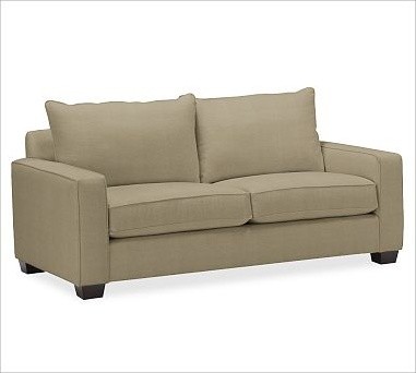 PB Comfort Square Upholstered Sleeper Sofa, Knife-Edge, Polyester Wrap Cushions,