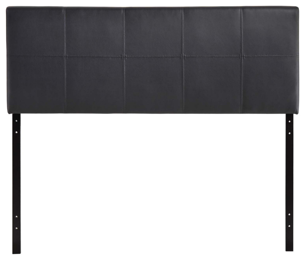 Oliver Queen Faux Leather Headboard, Black