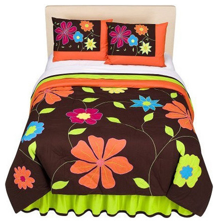 Valley of Flowers Comforter Set in Bright Multi