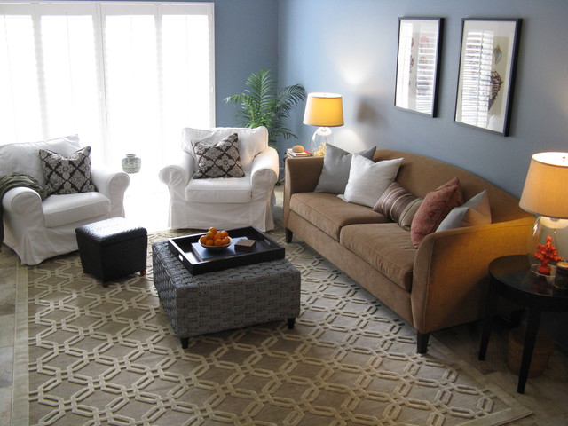 california eclectic living room
