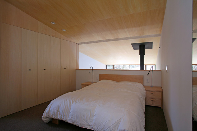 木立に佇む家 contemporain-chambre