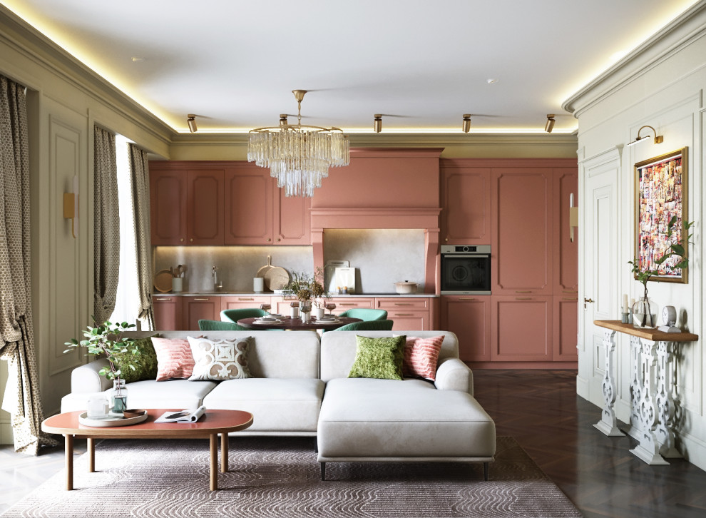 Кораллово-оливковый микс