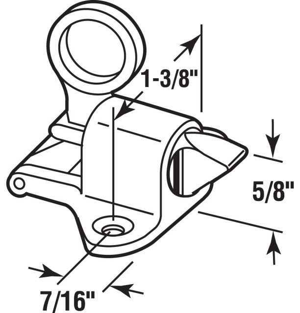 Brushed White Bronze, Projecting Window Spring Catch - Window Hardware ...