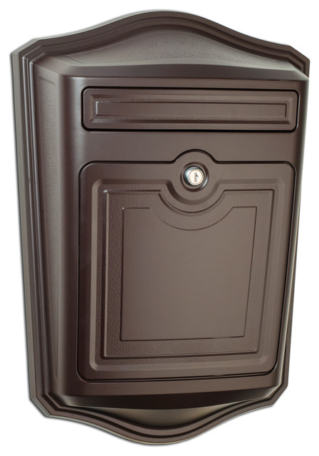 Locking Wall Mount Mailbox, Black Finish - Traditional - Mailboxes Locking Wall Mount Mailbox, Oil Rubbed Bronze Finish traditional-mailboxes - Locking Wall Mount Mailbox, Black Finish - Traditional - Mailboxes