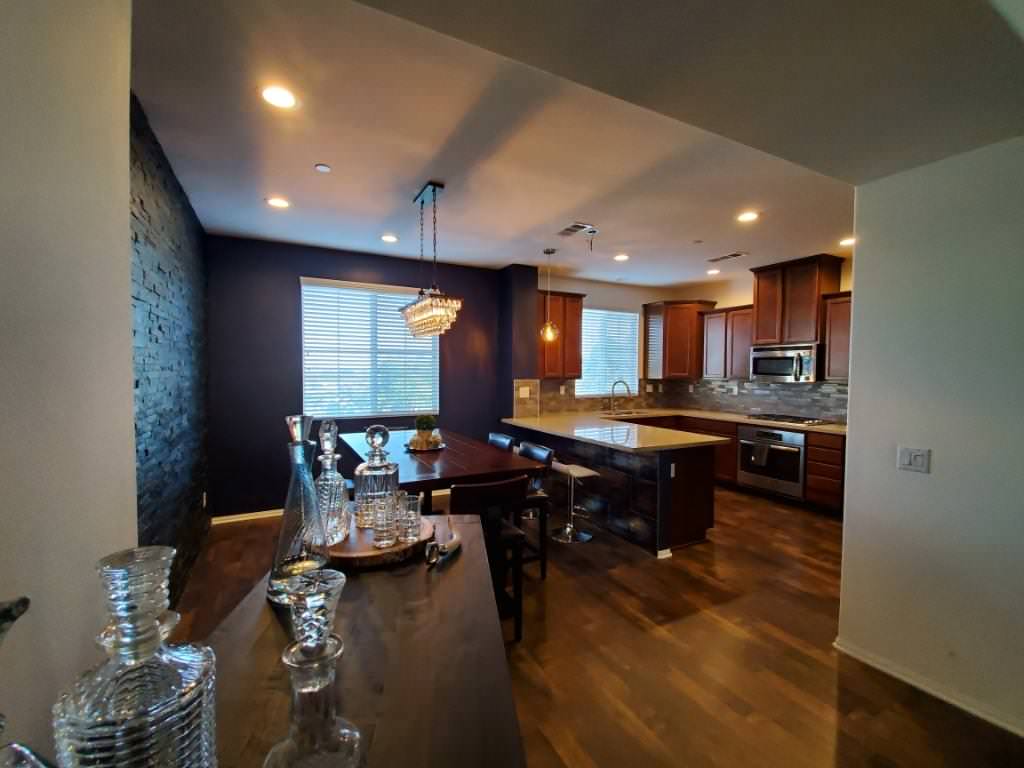Accent wall and Kitchen details