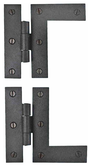 Wrought Iron Cabinet Hinges Black Left And Right Colonial Style