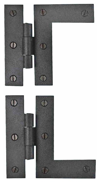 Wrought Iron Cabinet Hinges-Black-Left and Right-Colonial Style-Rust  Resistant - Transitional - Hinges - by Renovators Supply Manufacturing |  Houzz