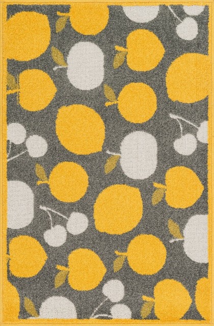 Tilley Area Rug, Gray-Yellow, Hearth 2'5"x3'9"