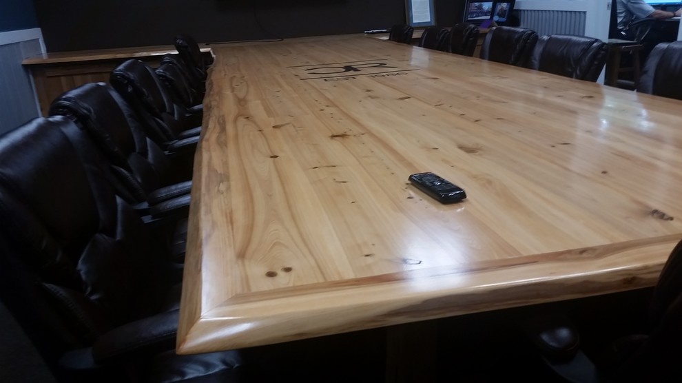 Cypress conference table & credenza