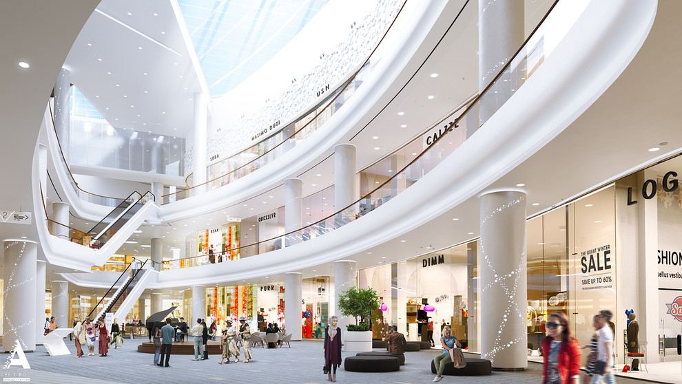 Грозный Молл - визуализация одного из самых крупных торговых центров в России