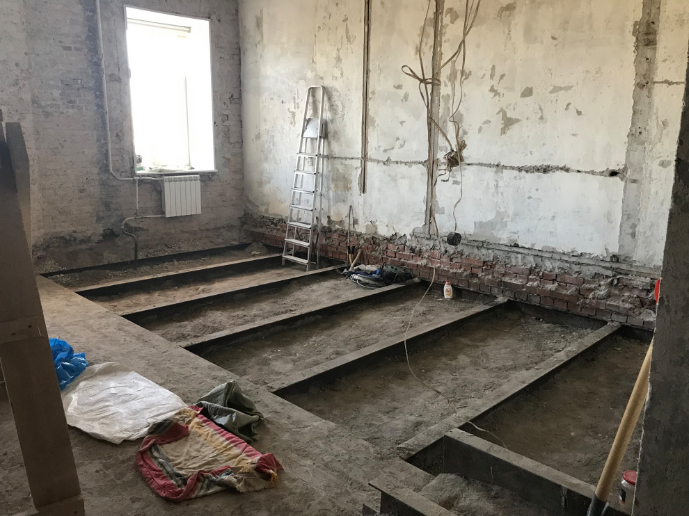 Гостиная после демонтажа