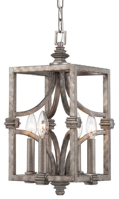 Savoy House Aged Steel 4-Light Pendant 3-4302-4-242