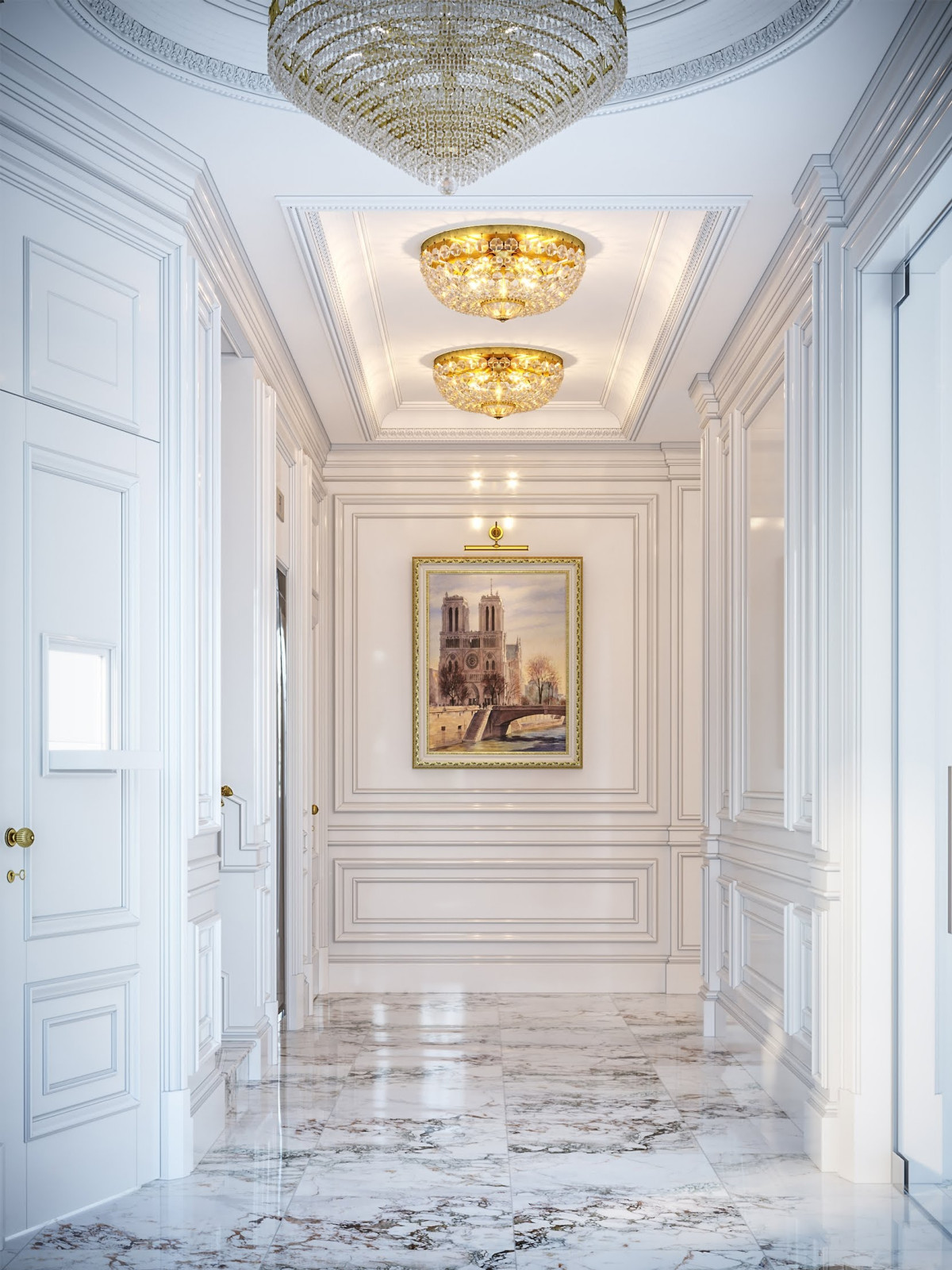 Лаконичный дизайн интерьера вестибюля от Mirt