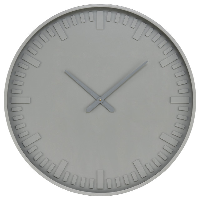 Marceau Wall Clock, Gray Transitional Wall Clocks by Uber Bazaar