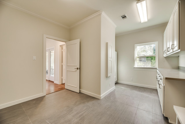 Kid's Loft and open Kitchen transitional-utility-room