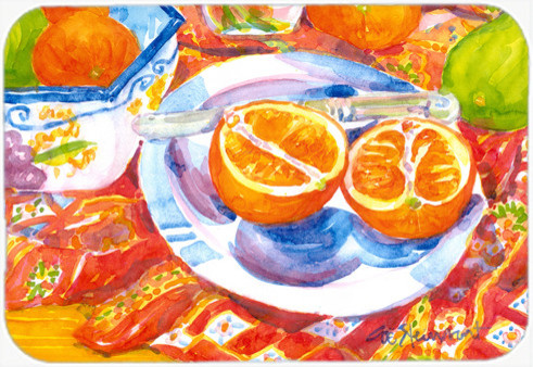 Florida Oranges Sliced for breakfast  Glass Cutting Board Large