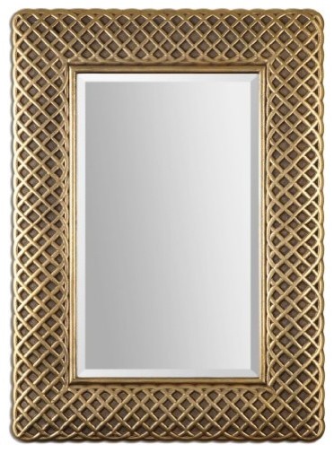 08115 carressa 42 decorative mirror lightly antiqued gold leaf finish contemporary wall mirrors - Decorative Mirror 08115 carressa 42 decorative mirror lightly antiqued gold leaf finish contemporary wall mirrors - Decorative Mirror