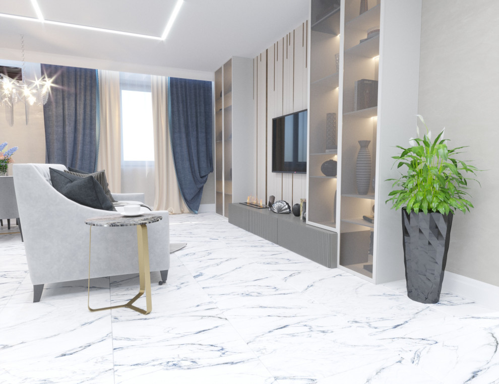 Трехкомнатная квартира 67 м.кв. современная классика