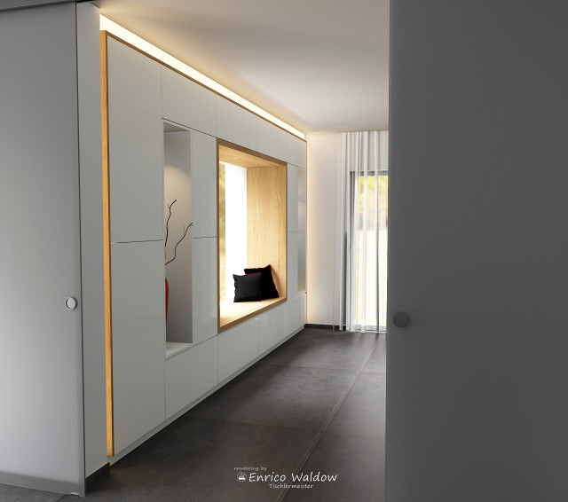 Wohnzimmerwand contemporary-ytbehandling