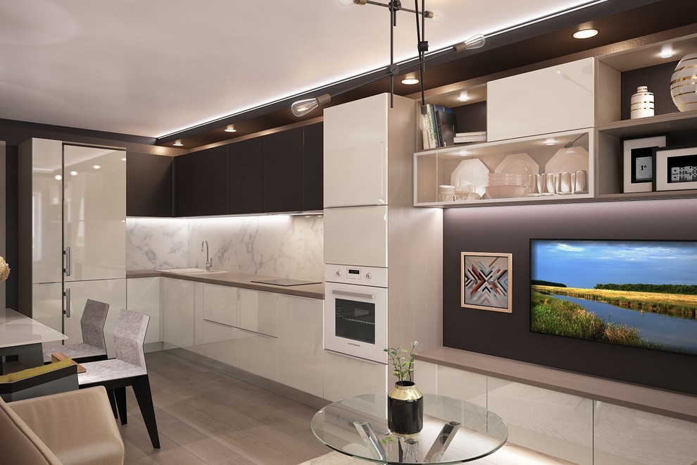 Кухня-гостиная для молодой семьи