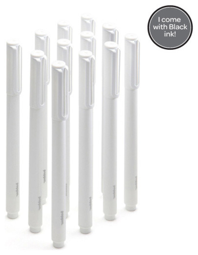 Signature Pen, White, Box Of 12