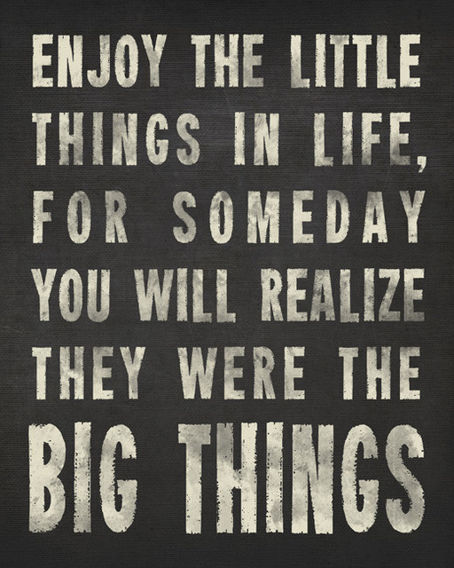 Enjoy The Little Things (charcoal), premium wall decal