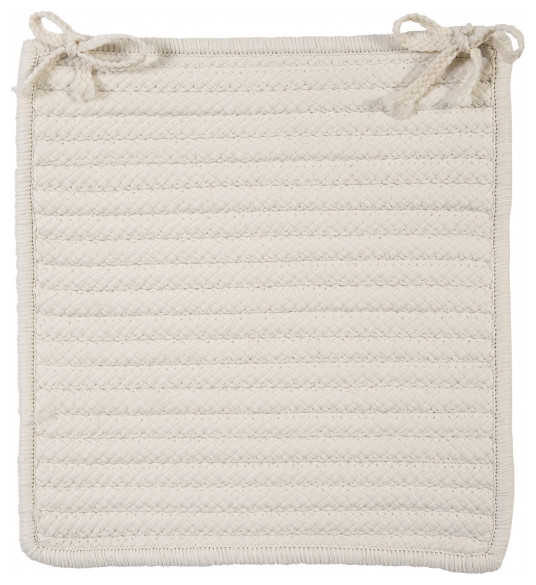 Colonial Mills Simply Home Solid White Chair Pad, Single