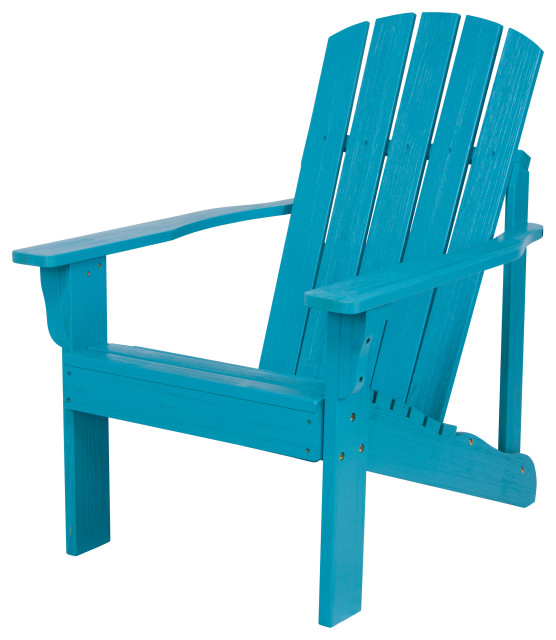 Shine Company 4626Bb Mid-Century Modern Adirondack Chair, Burnt Brown