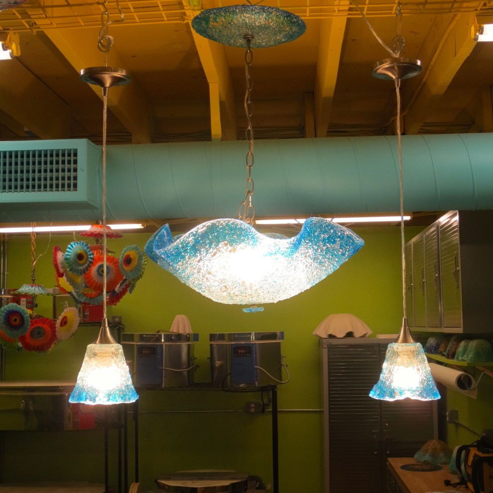 Blown Glass Lighting Custom Commission New York City Art Glass