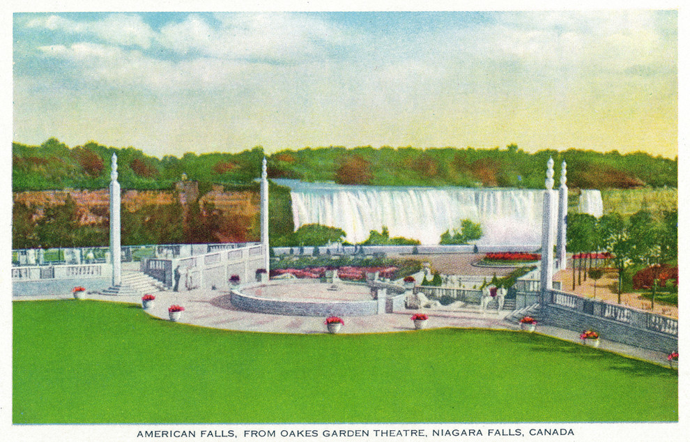 Niagara Falls Canada Oakes Garden Theatre View Of American