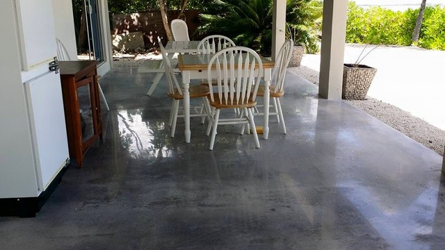 Concrete Staining Patio Key West Florida Tropical Porch