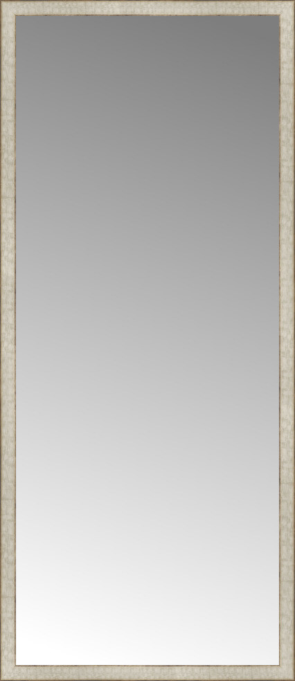 33"x76" Custom Framed Mirror, Silver Gold