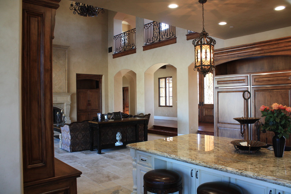This is an example of a mediterranean family room in San Diego.