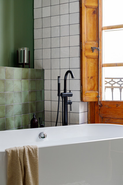 Rellotge retro-bathroom