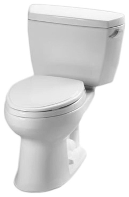 Toto Eco Drake Elongated Toilet with Right Handed Trip Lever and Sanagloss