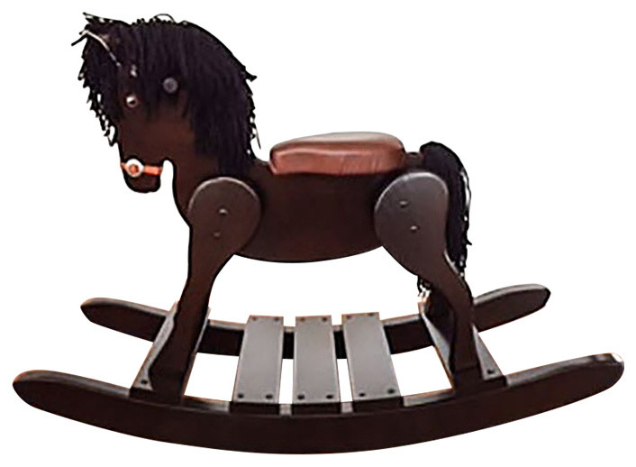 black rocking horse