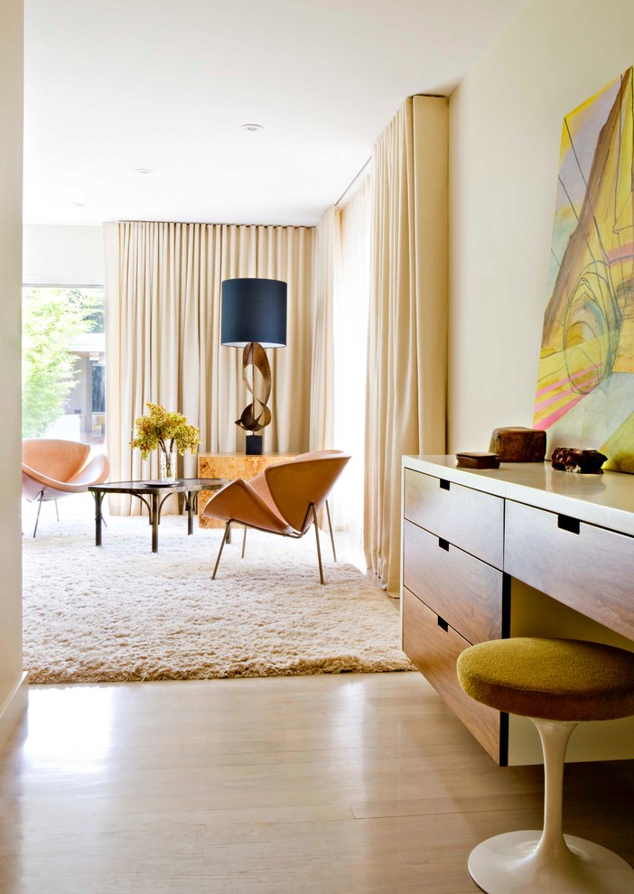 This is an example of a midcentury bedroom in Los Angeles.