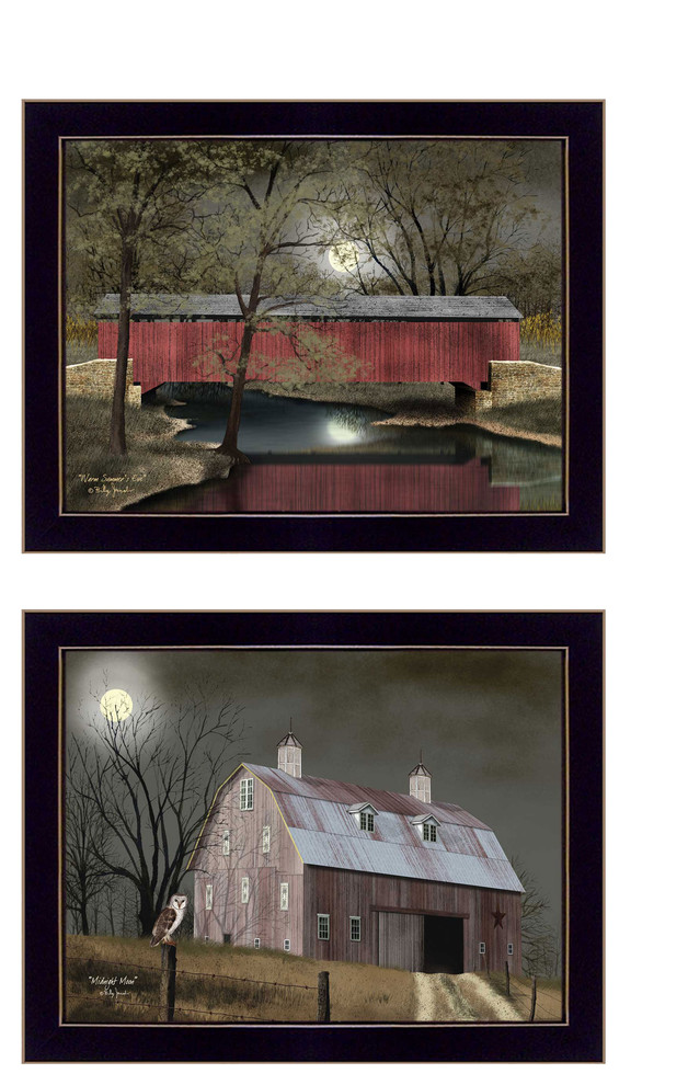 "Midnight Moon" Collection By Billy Jacobs, Printed Wall Art, Black Frame