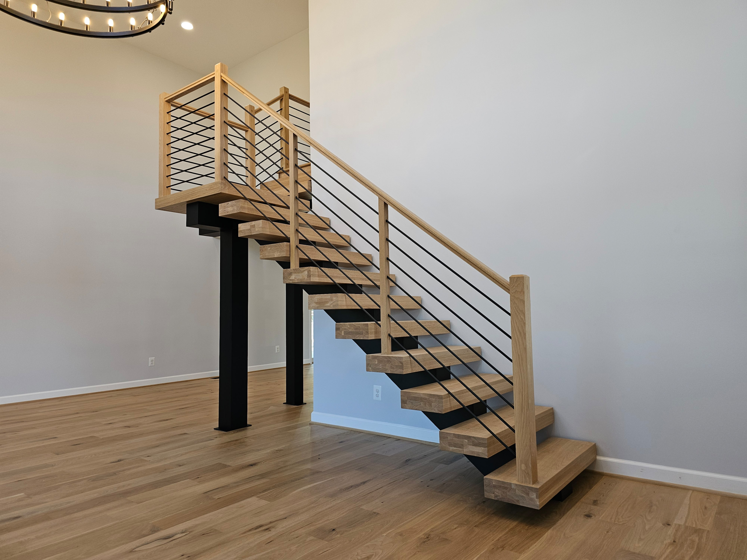 123_Modern Meets Rustic Farmhouse Staircase, Leesburg, VA 20175