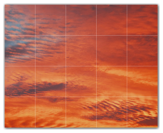 Sunset Ceramic Tile Wall Mural HZ501000, 30" Wide x 24" High