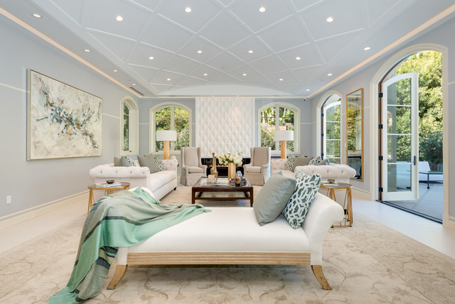 Transitional Living Room klassisch-modern-wohnbereich
