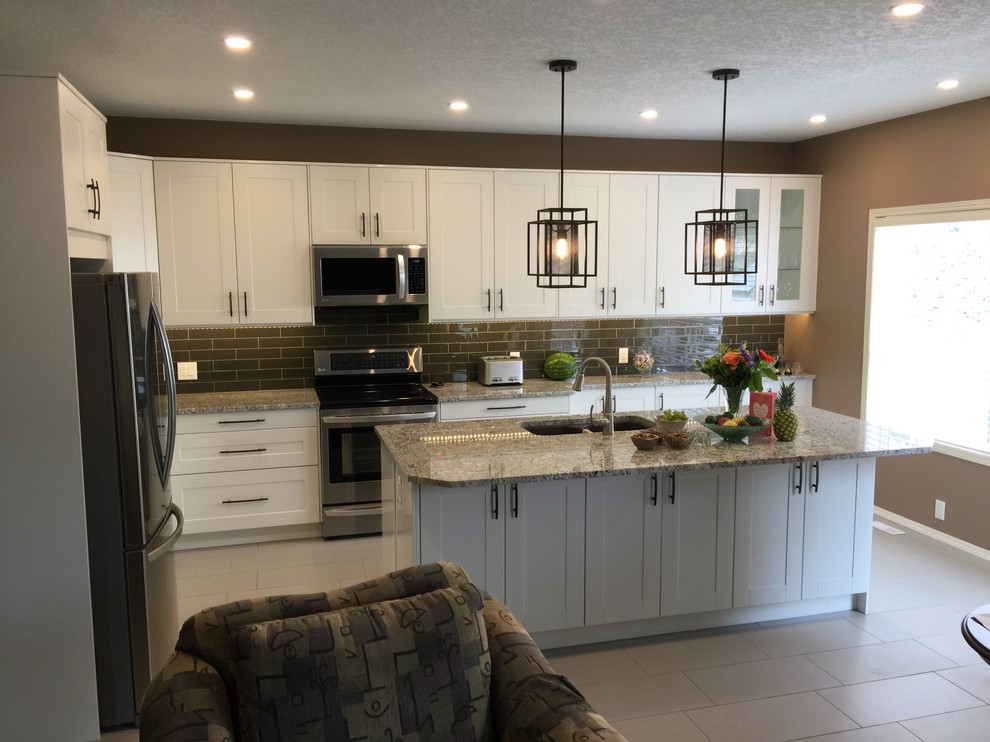 Inspiration for a transitional kitchen remodel in Calgary