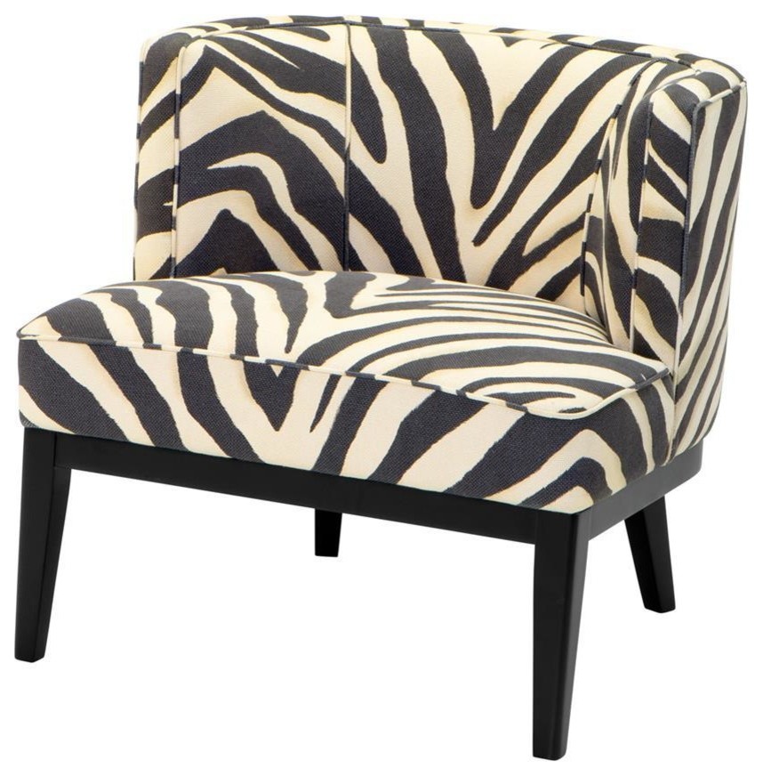 Zebra Print Accent Chair Eichholtz Baldessari Contemporary