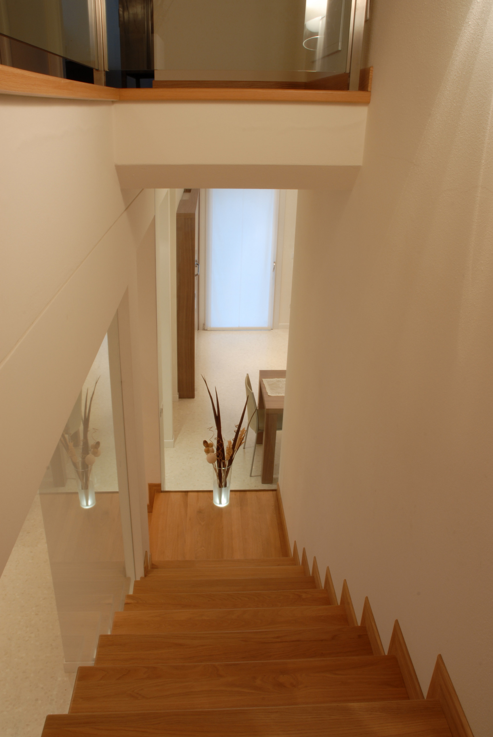 Scala con Parapetto in vetro